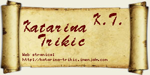 Katarina Trikić vizit kartica
